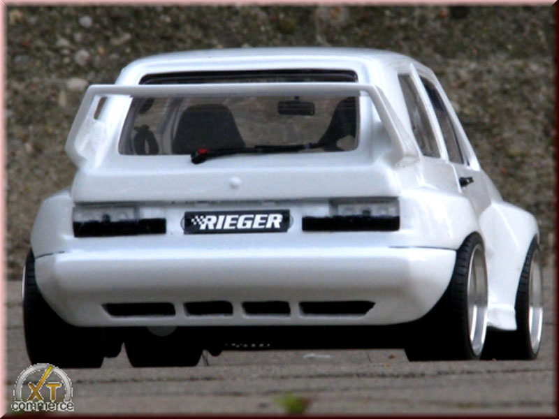 Volkswagen Golf GTI kit carrosserie gto rieger wit 1/18 Solido